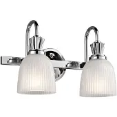 Kichler Elstead Cora LED Wandleuchte G9 2-fach Poliertes Chrom IP44