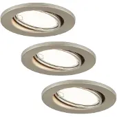 Briloner LED Einbauleuchten nickel 3er-Set 3xLED/GU10/3W (7221-032)