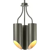 Elstead Lighting Quinto Kronleuchter dunkelgrau, nickel poliert QUINTO3-GPN