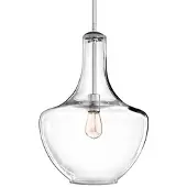 Kichler Zeitgenössische Aufhängung Everly Stahl Chrom Glas 1 Licht E27