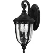 Elstead Lighting Elstead English Bridle Außen-Wandleuchte E14 3-fach 50cm Schwarz IP44