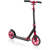 Globber NL 205 – Tretroller, 205 mm, ABEC 9, höhenverstellbar, Frontfederung, Klappmechanismus, schwarz-rot