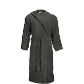 The One Towelling Unisex Bathrobe Hooded Bademantel T1-BH anthracite S/M