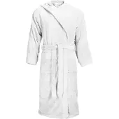 The One Towelling Unisex Bathrobe Hooded Bademantel T1-BH white S/M