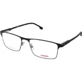 Carrera 226 Herren-Brille inkl. Gläser Vollrand Quadratisch Metall-Gestell 58/17/145, schwarz