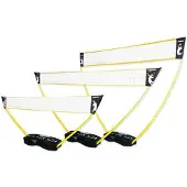 Hammer Sport Hammer 3in1 Net Set for Volleyball, Badminton and Tennis, Black/Yellow