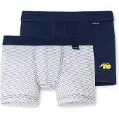 Schiesser Retroshorts 2er-Pack Basic Kids in blau/weiß | Gr.: 92