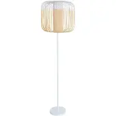 Forestier Bamboo Stehleuchte White - , Bamboo Light, Weiß, für Wohnzimmer, Bambus, Design
