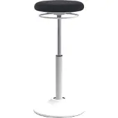 Euroseats Sitz-Steh-Hocker Mango Stoff Weiß, Schwarz