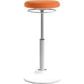 Euroseats Sitz-Steh-Hocker Mango Stoff Weiß, Orange