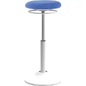 Euroseats Sitz-Steh-Hocker Mango Stoff Weiß, Blau