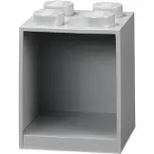 LEGO Steinregal mit 4 Noppen in Grau