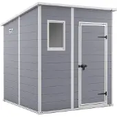 Keter Manor Pent 6x6 Gartenhaus, Außenmaße: 183cm x 185cm x 200cm, wetterfest