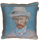 Beddinghouse Zierkissen Self Portrait Blau Baumwolle (50 x 50 cm)