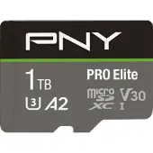 PNY Pro Elite, 1 TB, MicroSDXC, Klasse 10, UHS-I, 100 MB/s, 90 MB/s