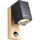 Brilliant Außenwandleuchte mit Bewegungsmelder Galeni braun IP44 GU10 20 Watt g. f. Reflektorlampe