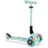 Globber JUNIOR FOLDABLE FANTASY LIGHTS – Tretroller, 120/80 mm, ABEC 5, 3-rädrig, LED-Leuchtrollen, mint-Tribal