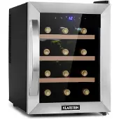 Klarstein Reserva 12 Uno Weinkühlschrank 12 Flaschen 31 Liter Edelstahl Edelstahl