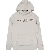 Tommy Hilfiger Kapuzenpullover - Essential - Organic - Grau Meli - - 10 Jahre (140) - Kapuzenpullover