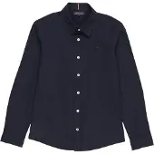 Tommy Hilfiger Hemd - Solid Stretch - Organic - Twilight Navy - - 3 Jahre (98) - Hemd/Bluse