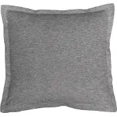 Schlafgut Uni-Jersey Melange Bettwäsche Kissenbezug einzeln 40x40 cm | titan - grau