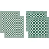 DDDDD Kombi-Set Barbecue Green 2 Küchentücher + 2 Geschirrtücher-60 x 65 cm