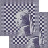 DDDDD Geschirrtuch Girl with Pearl Blue (2er Set)