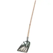 Kerbl Aluminium Schnee- und Getreideschaufel mit Stiel, stabil und langlebig, 41x33cm - ohne Stoßkante
