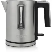 Princess 236045 Deluxe Wasserkocher, 1 l, 2200 W, Schwarz, Edelstahl, Edelstahl, Wasserstandsanzeige, Überhitzungsschutz