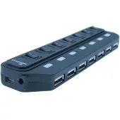 MediaRange USB 2.0-Hub, 7-fach, schaltbar