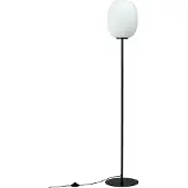 Dyberg Larsen DL39 Stehleuchte, opal/schwarz, Höhe 150 cm - , DL39, Schwarz, für Wohnzimmer, Metall, Skandinavisch