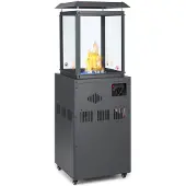 Blumfeldt Flagranti Gasheizstrahler 8kW Gasflasche bis 11kg Edelstahl Dunkelgrau