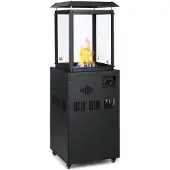 Blumfeldt Flagranti Gasheizstrahler 8kW Gasflasche bis 11kg Edelstahl Schwarz