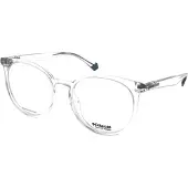 Polaroid PLD D379 Damen-Brille inkl. Gläser Vollrand Rund Kunststoff-Gestell 53/18/145, transparent