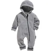 Playshoes Fleece-Overall meliert in Grau/Melange | Gr.: 92