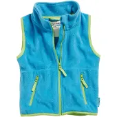 Playshoes Fleece-Weste farbig abgesetzt in Aquablau | Gr.: 92