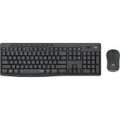 Logitech MK295 Silent, Volle Größe (100%), Kabellos, RF Wireless, AZERTY, Graphit, Maus enthalten