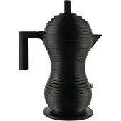 Alessi MDL02/6BB, Mokka-Kanne, Schwarz, 125 mm, 72 mm, 165 mm
