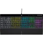 Corsair K55 RGB PRO, Volle Größe (100%), Kabelgebunden, USB, QWERTY, RGB-LED, Schwarz