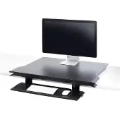 Ergotron WorkFit TX Schreibtischerhöhung, höhenverstellbare Monitorablage/Arbeitsfläche & höhenverstellbare Tastaturablage, bis 18,2 kg, schwarz