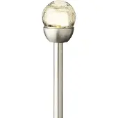 Lumineo LED Solarleuchte Gartenstecker 24cm Edelstahl Warmweiß 6er Set
