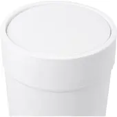 SmartaSaker Bath Touch Mülleimer mit Deckel, Abfalleimer, Müllsammler, Papierkorb, Soft Touch Kunststoff, Weiß, 023269660