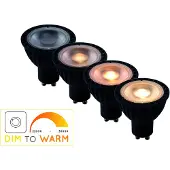 Lucide LED Leuchtmittel GU10 Reflektor - PAR16 in Schwarz 5W 320lm 2200-3000K 1er-Pack