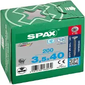 Spax Universalschraube Edelstahl A2 - Vollgewinde, Senkkopf, T-STAR plus, 4CUT, Rostfrei
