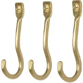 Ferm Living Handtuchhaken Curvature Brass (3er-Set)