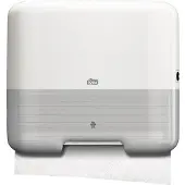 Tork Handtuchspender Mini 553100, Einzelblattausgabe, für Zickzack- und Lagenfalz, Kunststoff, weiß