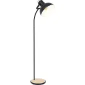 Eglo Stehleuchte LUBENHAM schwarz, braun E27 1X28W L:47,5cm B:30cm H:160cm mit Fußtrittschalter