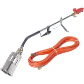 Rothenberger Industrial Hochleistungsbrenner, 5 m Schlauch, Piezozuendung, ideal zum Unkrautvernichten, Abflammen, Grillanzuenden & Dacharbeiten
