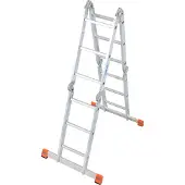 KRAUSE-Werk Aluminium-Gelenkleiter MONTO MultiMatic mit Plattform 4,40 m