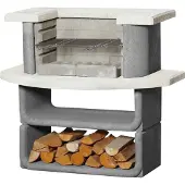 Buschbeck Grillbar Oregon, voll durchgefärbter Beton T65xB110xH101 cm, inkl. höhenverstellbarem Grillrost